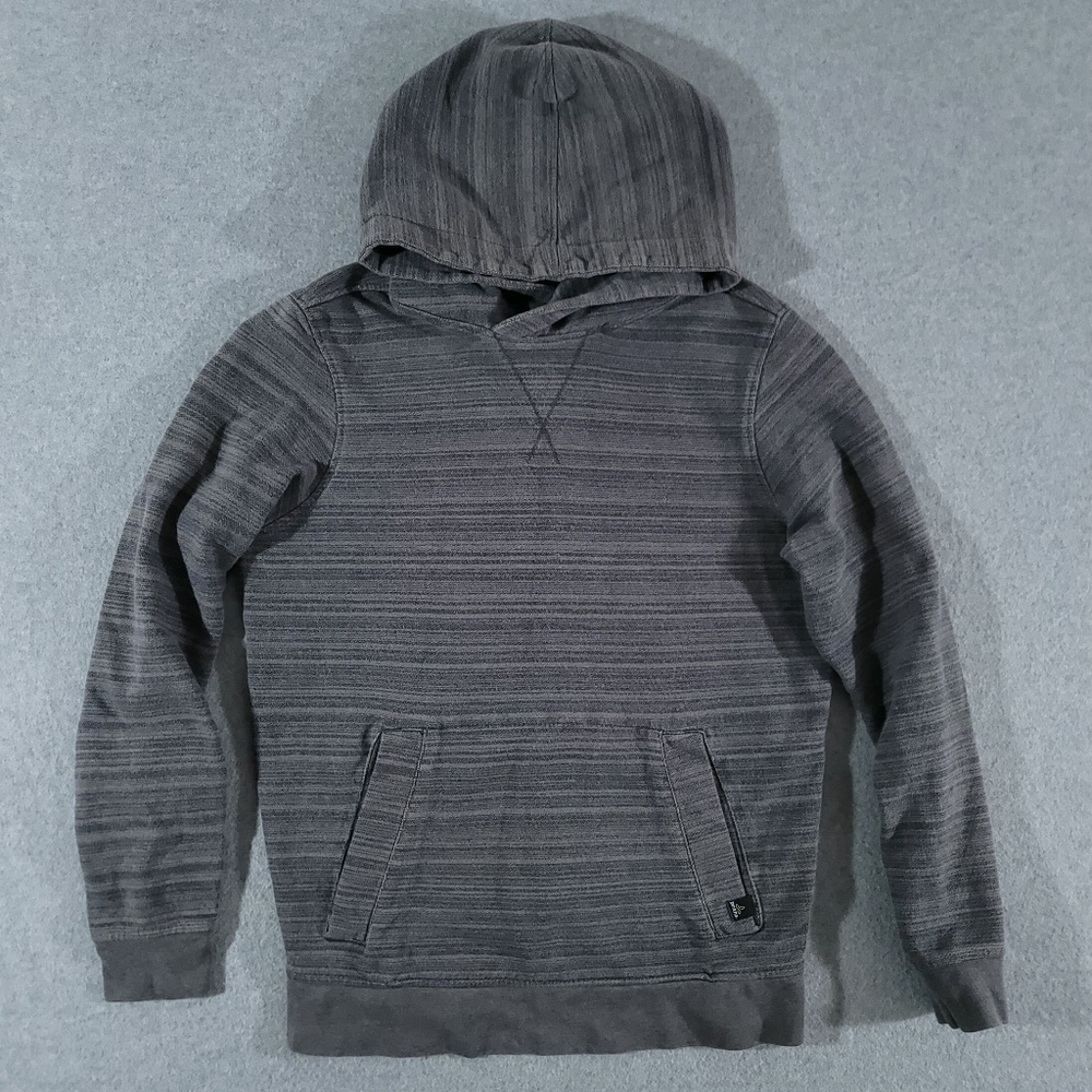 Prana Breathe Hoodie Mens S Recon Gray Pullover Long Sleeve Organic Pocket Small